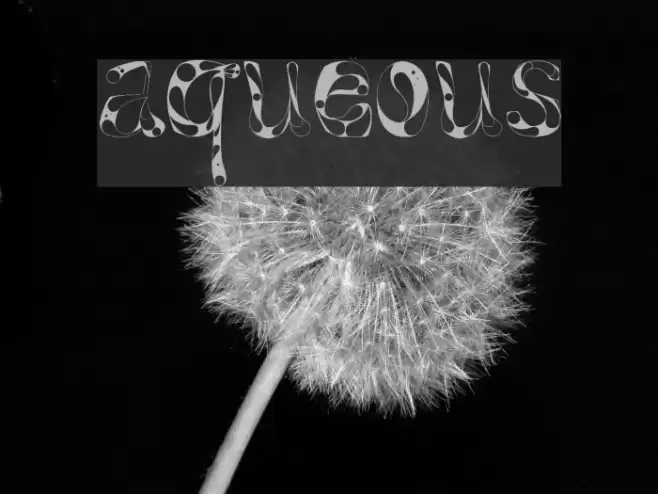 Aqueous Font examples