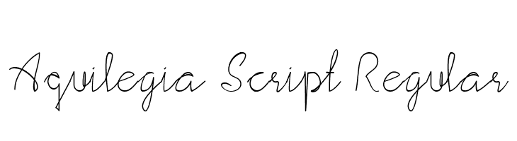 Aquilegia Script Regular  Frei Schriftart Herunterladen
