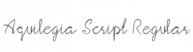 Aquilegia Script Regular  Descarca Fonturi Gratis