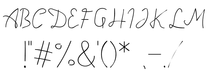 Aquilegia Script Regular Font OTHER CHARS