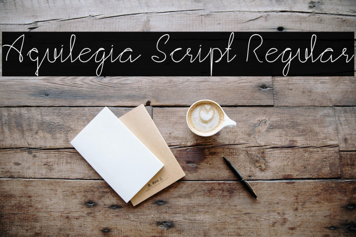 Aquilegia Script Regular Example 2