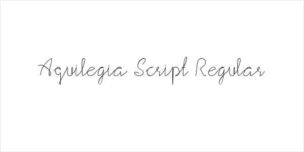 Aquilegia Script Regular Logo