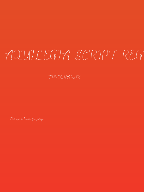 Aquilegia Script Regular Poster