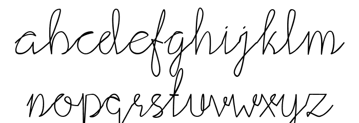 Aquilegia Script Regular Font LOWERCASE