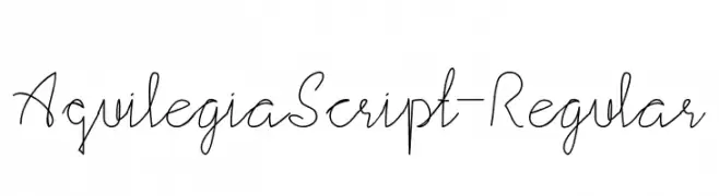 AquilegiaScript-Regular  Descarca Fonturi Gratis