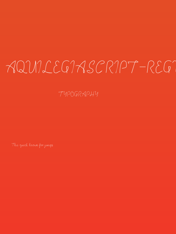 AquilegiaScript-Regular Poster