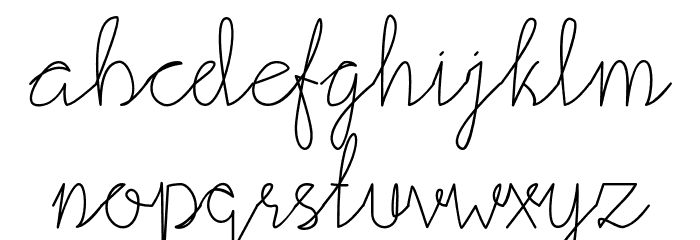 AquilegiaScript-Regular Font LOWERCASE