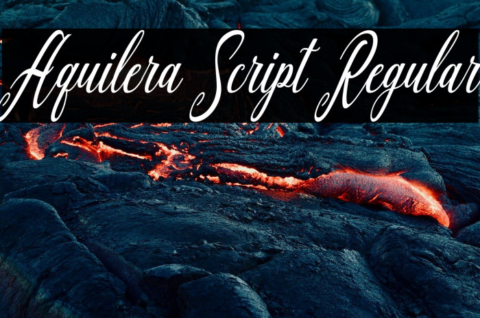 Aquilera Script Regular Example 1