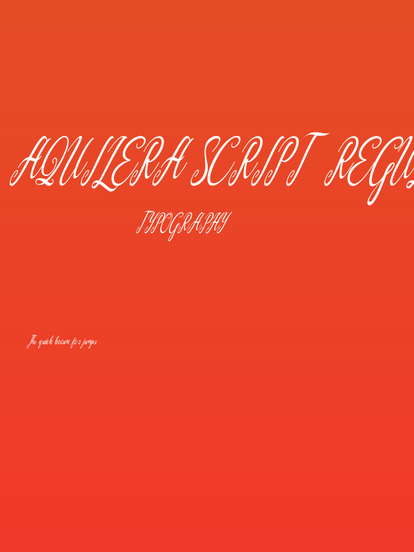 Aquilera Script Regular Poster