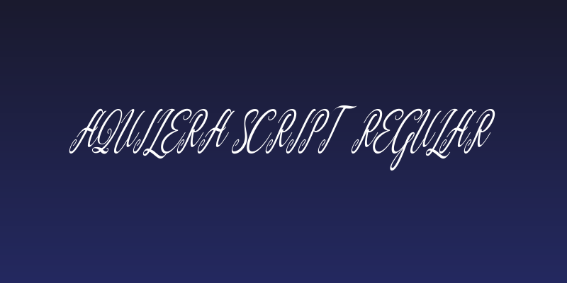 Aquilera Script Regular Social Header