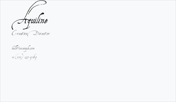 Aquiline Business Card