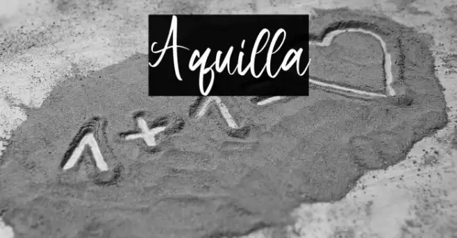 Aquilla Font examples