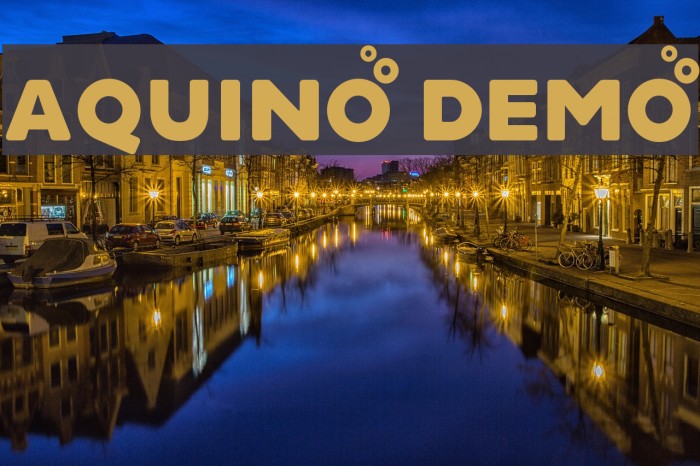 Aquino Demo Font examples