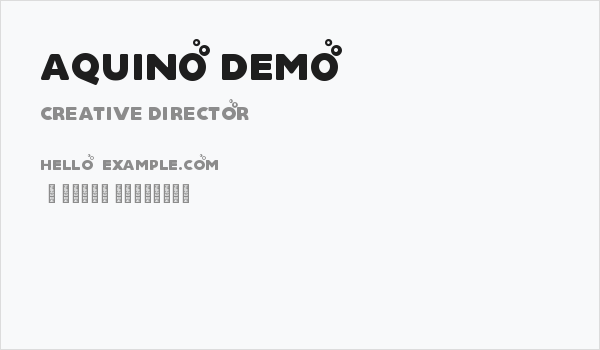 Aquino Demo Business Card