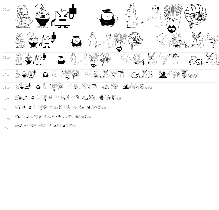 aqua teen hunger font Waterfall