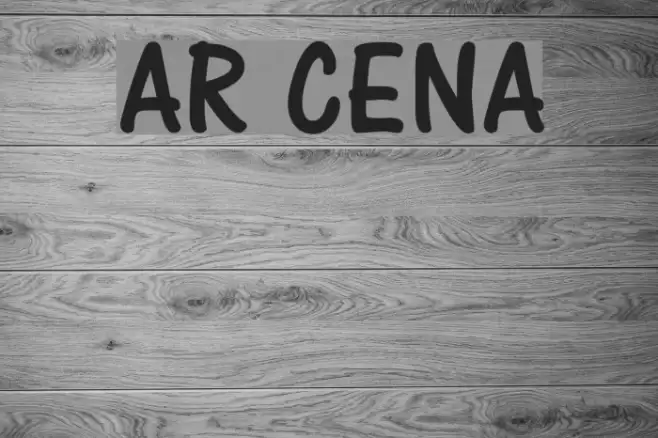 AR CENA Font examples