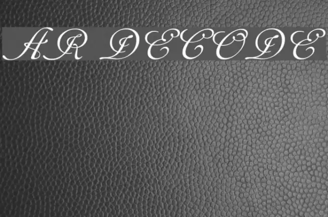 AR DECODE Шрифта examples