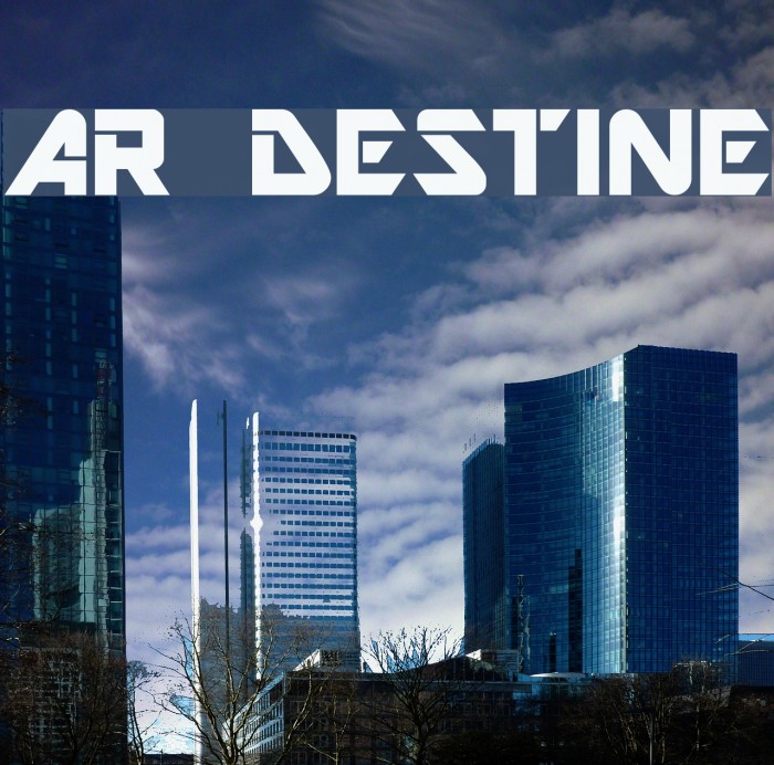 how to make ar destine font in photoshop