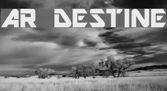 AR DESTINE Шрифта examples