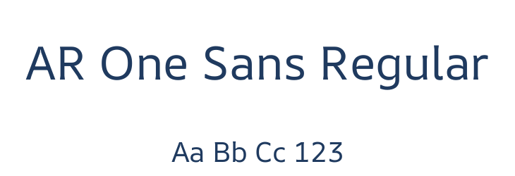 AR One Sans Regular Font Preview