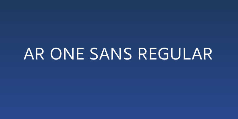AR One Sans Regular Social Header