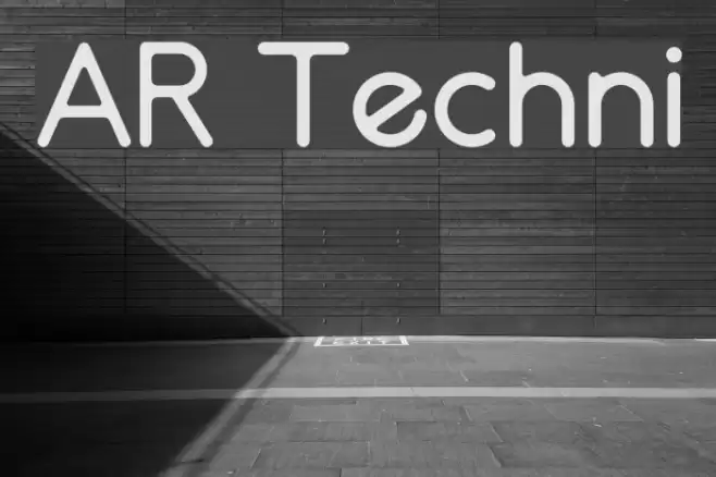 AR Techni Font examples