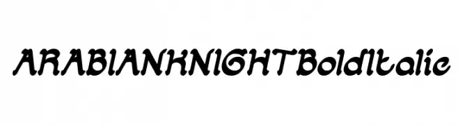 ARABIAN KNIGHT Bold Italic  les polices de caractères gratuit tlcharger