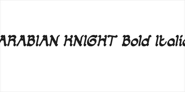 ARABIAN KNIGHT Bold Italic Logo