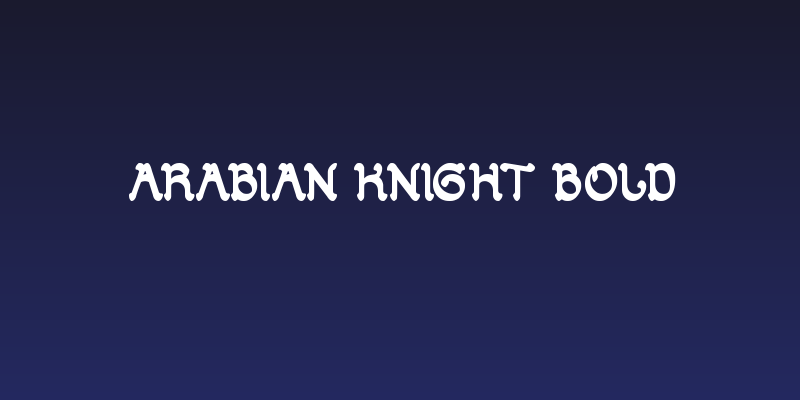 ARABIAN KNIGHT Bold Social Header