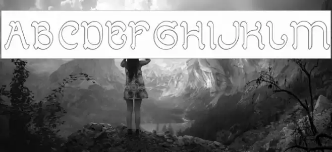 ARABIAN KNIGHT-Hollow-Inverse Font examples