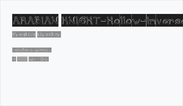 ARABIAN KNIGHT-Hollow-Inverse Business Card
