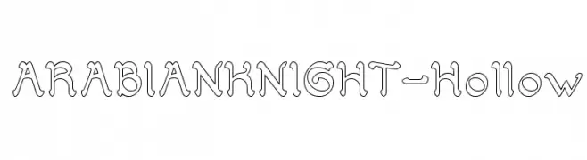 ARABIAN KNIGHT-Hollow  font caratteri gratis