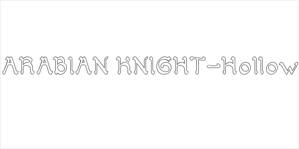 ARABIAN KNIGHT-Hollow Logo