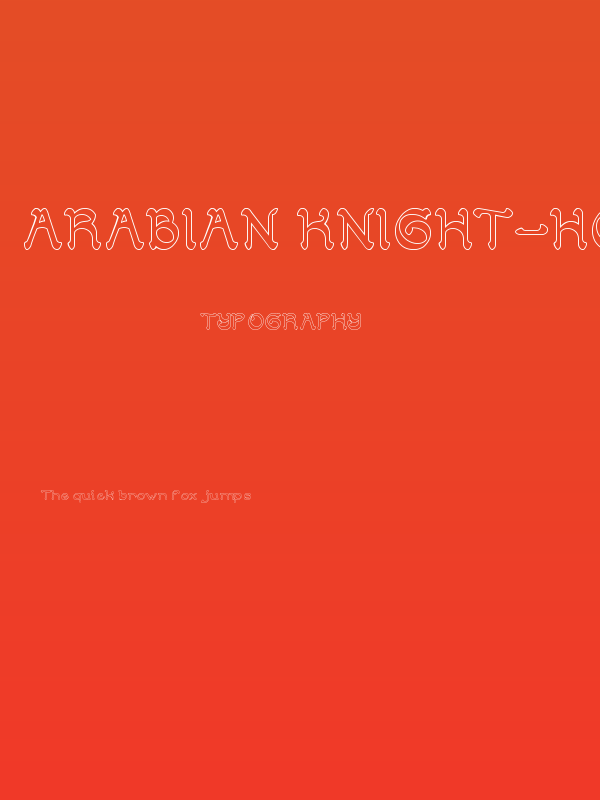 ARABIAN KNIGHT-Hollow Poster