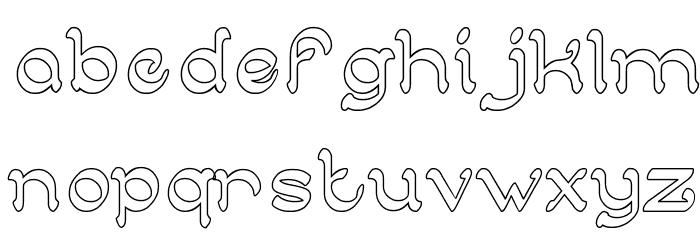 ARABIAN KNIGHT-Hollow Font LOWERCASE