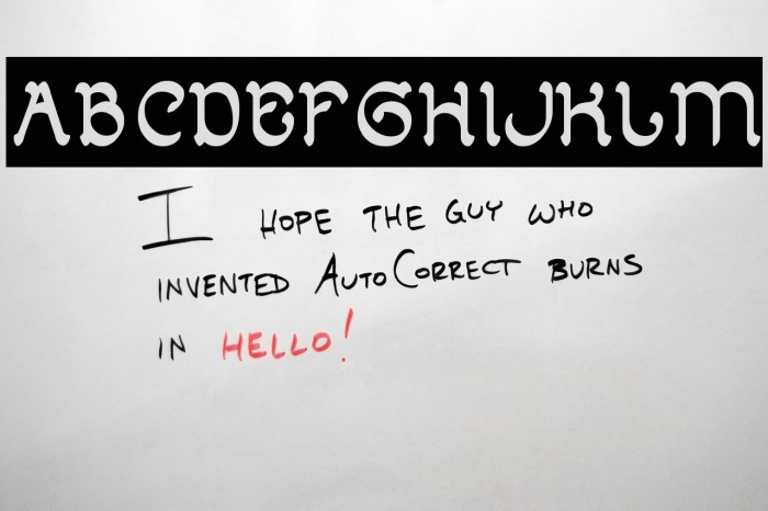 ARABIAN KNIGHT-Inverse Font examples