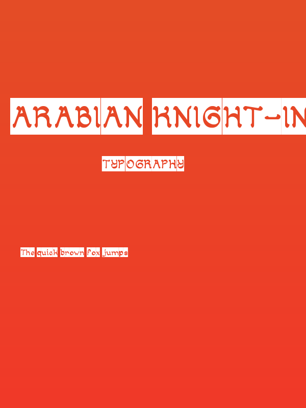 ARABIAN KNIGHT-Inverse Poster
