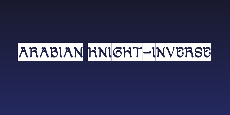 ARABIAN KNIGHT-Inverse Social Header