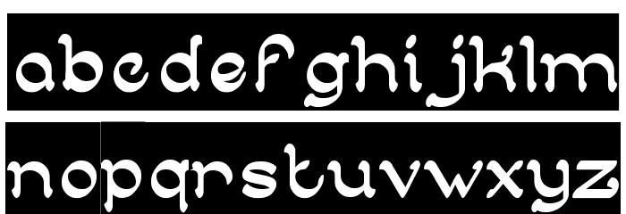 ARABIAN KNIGHT-Inverse Font LOWERCASE