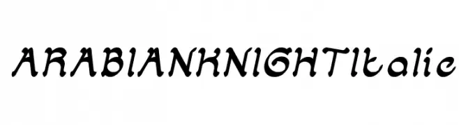 ARABIAN KNIGHT Italic  font caratteri gratis