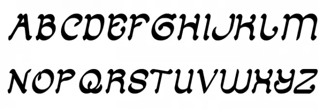 ARABIAN KNIGHT Italic フォント 大文字