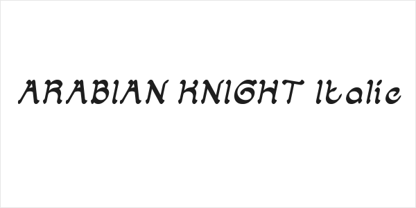 ARABIAN KNIGHT Italic Logo