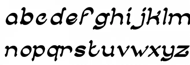 ARABIAN KNIGHT Italic Caratteri MINUSCOLO