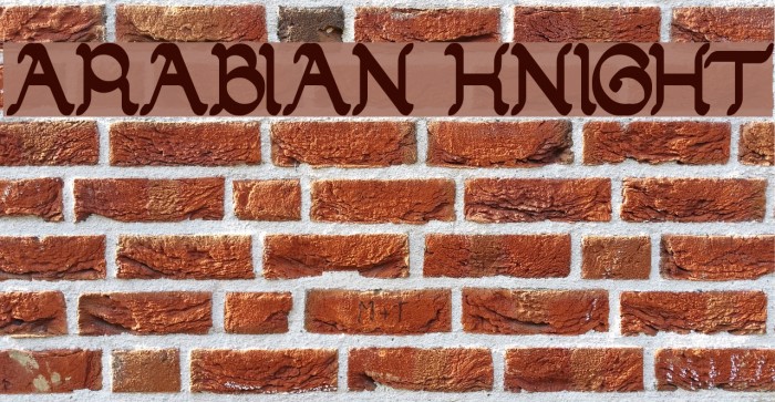 ARABIAN KNIGHT Font examples