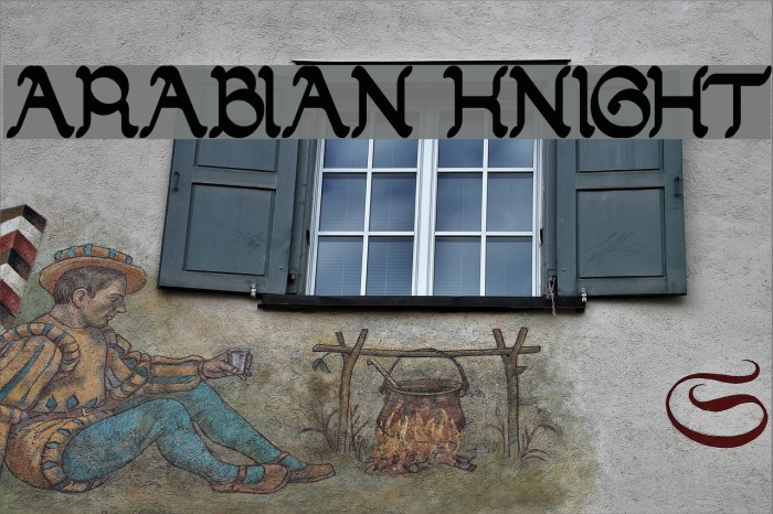 ARABIAN KNIGHT Font examples