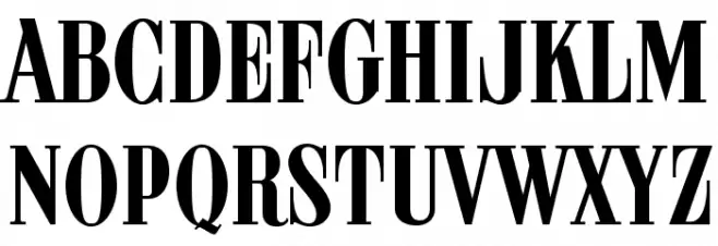 ARB 08 Extreme Roman AUG-32 CAS Normal Font Litere mari