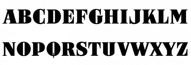 ARB-187 Moderne Caps AUG-47 CAS Normal Шрифта ВЕРХНИЙ