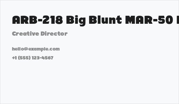 ARB-218 Big Blunt MAR-50 Normal Business Card