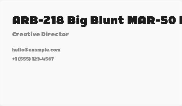 ARB-218 Big Blunt MAR-50 Normal Business Card