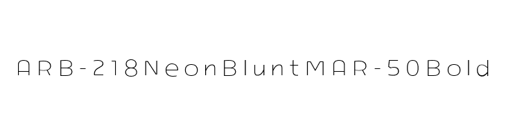 ARB-218 Neon Blunt MAR-50 Bold  Fuentes Gratis Descargar